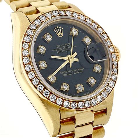 rolex datejust diamond bezel and face